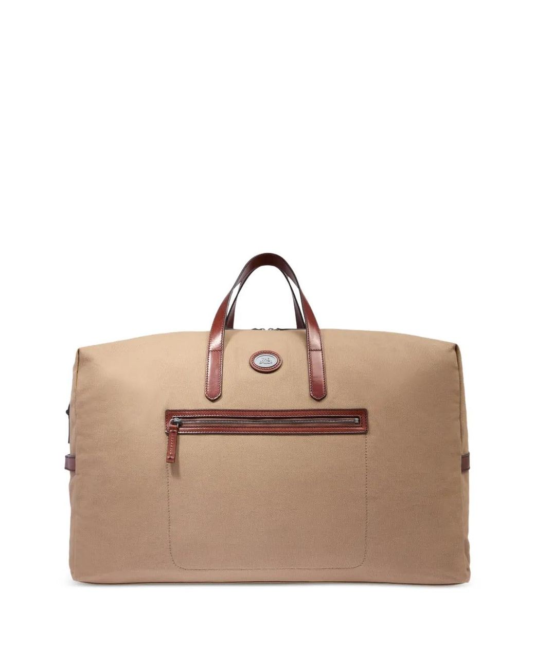 The Bridge Natural Leather-Trim Holdall