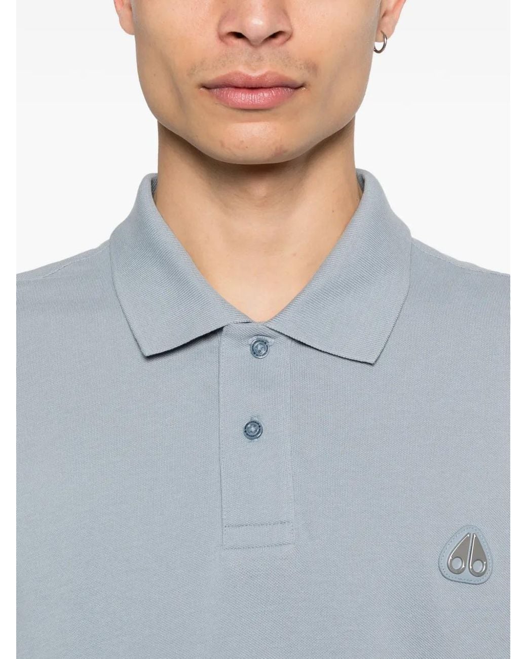 Polo Everett Con Emblema Moose Knuckles de hombre de color Gray