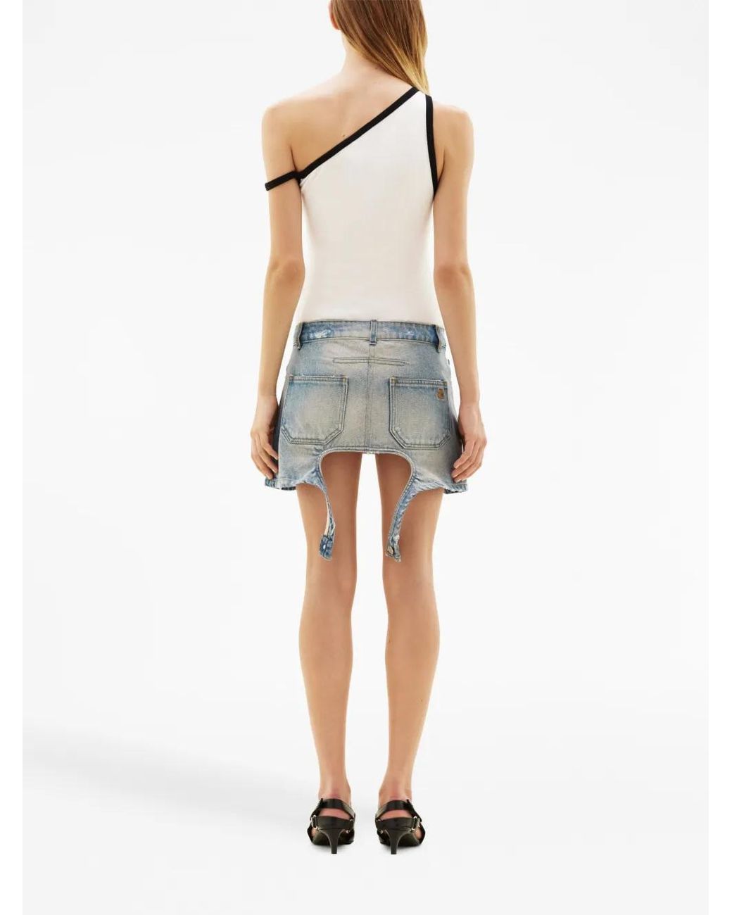 Courreges Blue Chic Denim Mini Skirt For