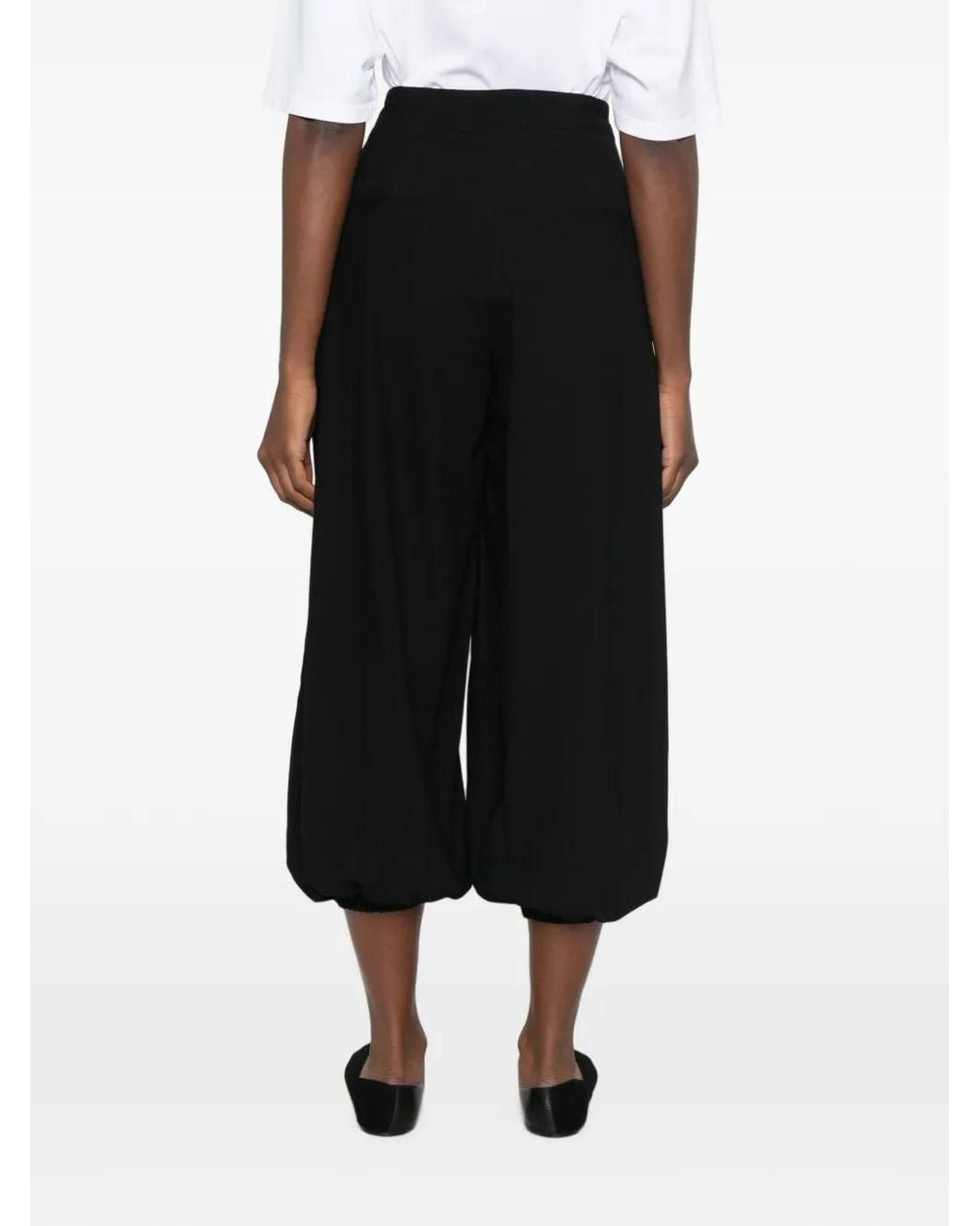 Source Unknown Black Giacca Ruched Straight-Leg Trousers