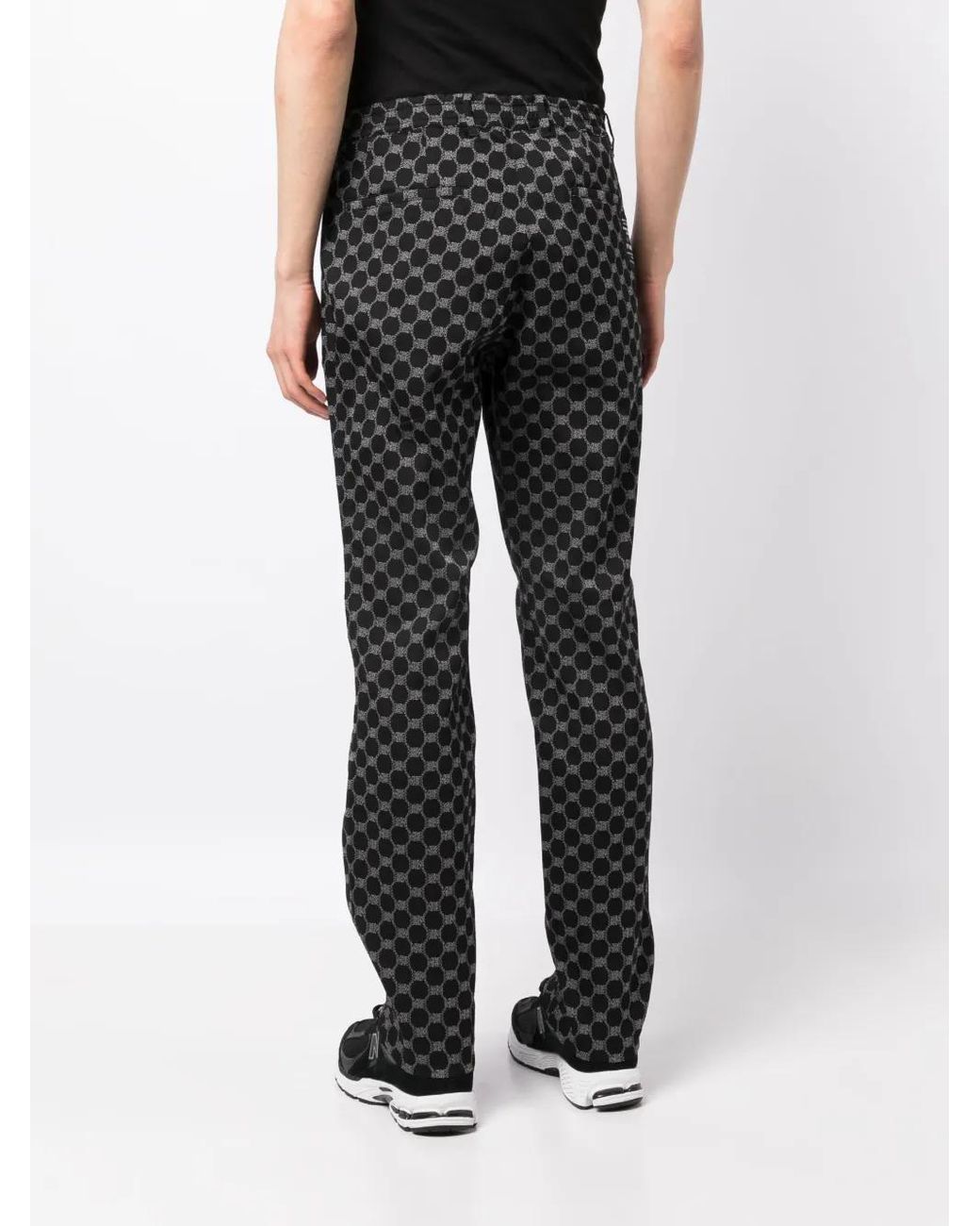 MASTER BUNNY EDITION Black Logo-Print Straight-Leg Trousers for men