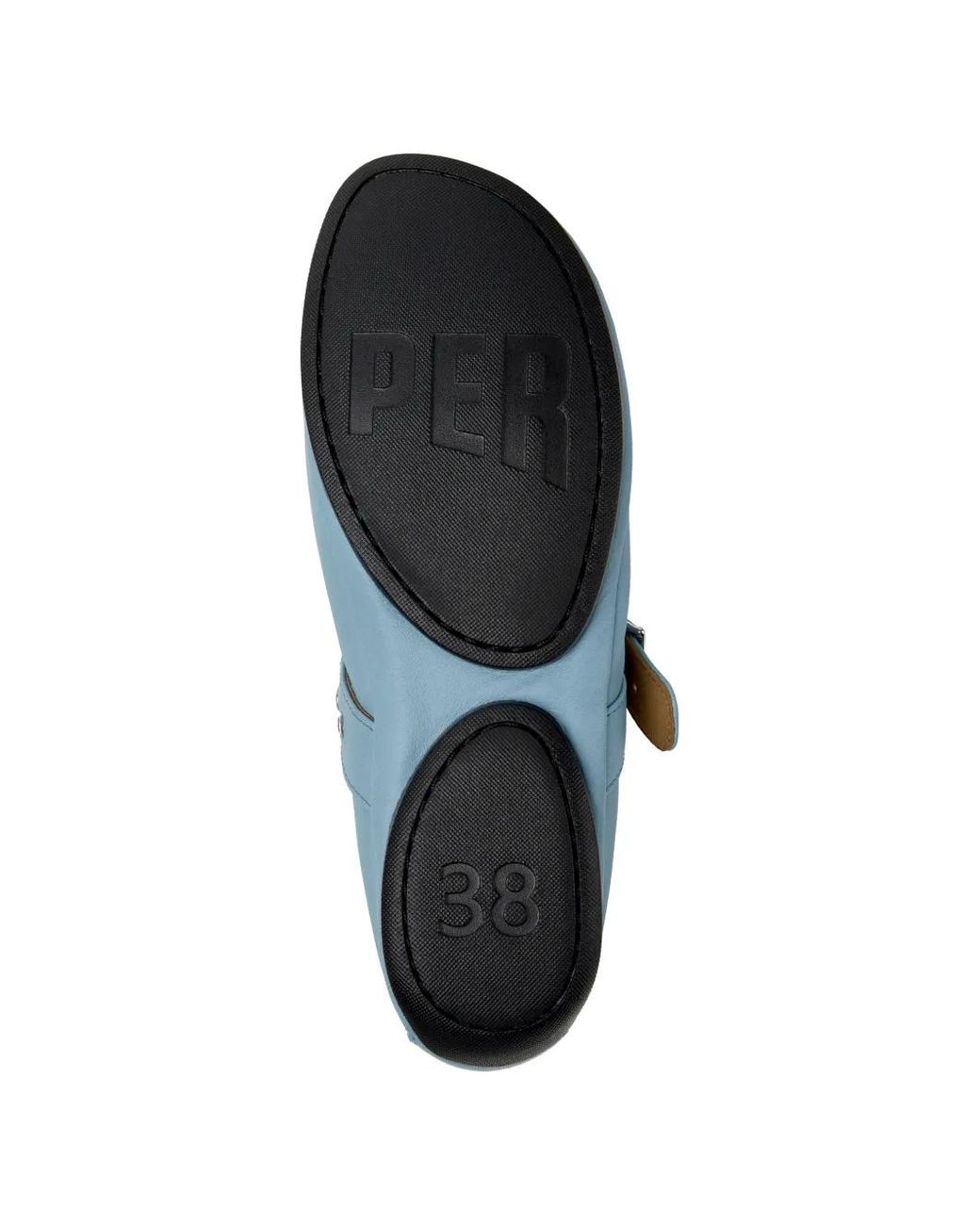 Camper Blue Right Nina Buckle-Strap Ballet Flats
