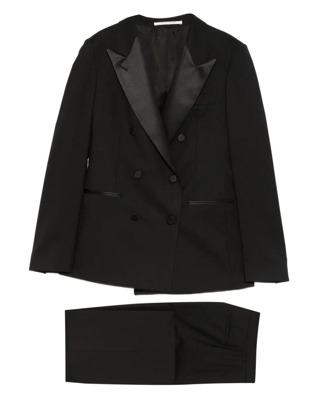 Tagliatore Black Double-Breasted Suit
