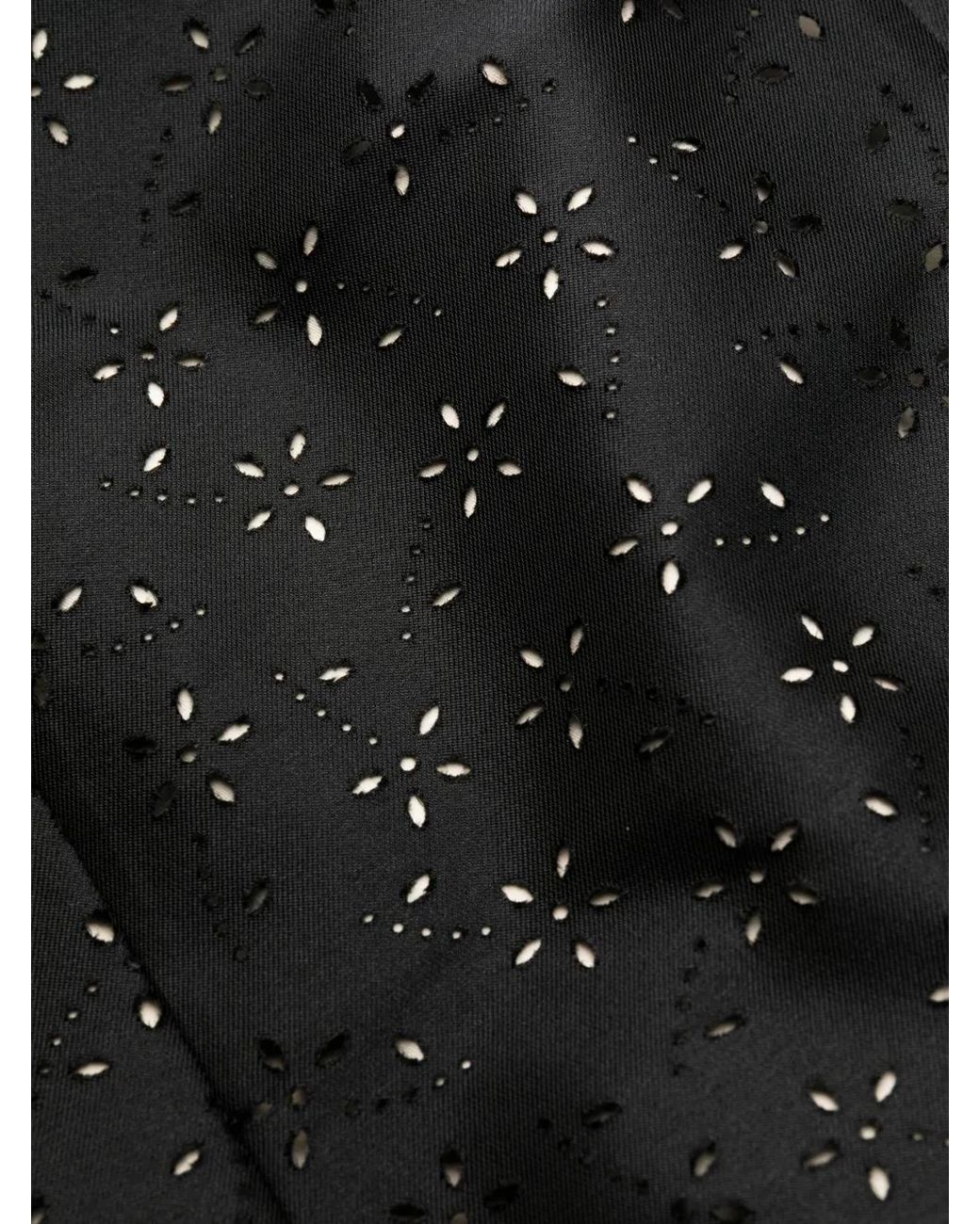 Philosophy Di Lorenzo Serafini Black Pointelle Knit Midi Dress
