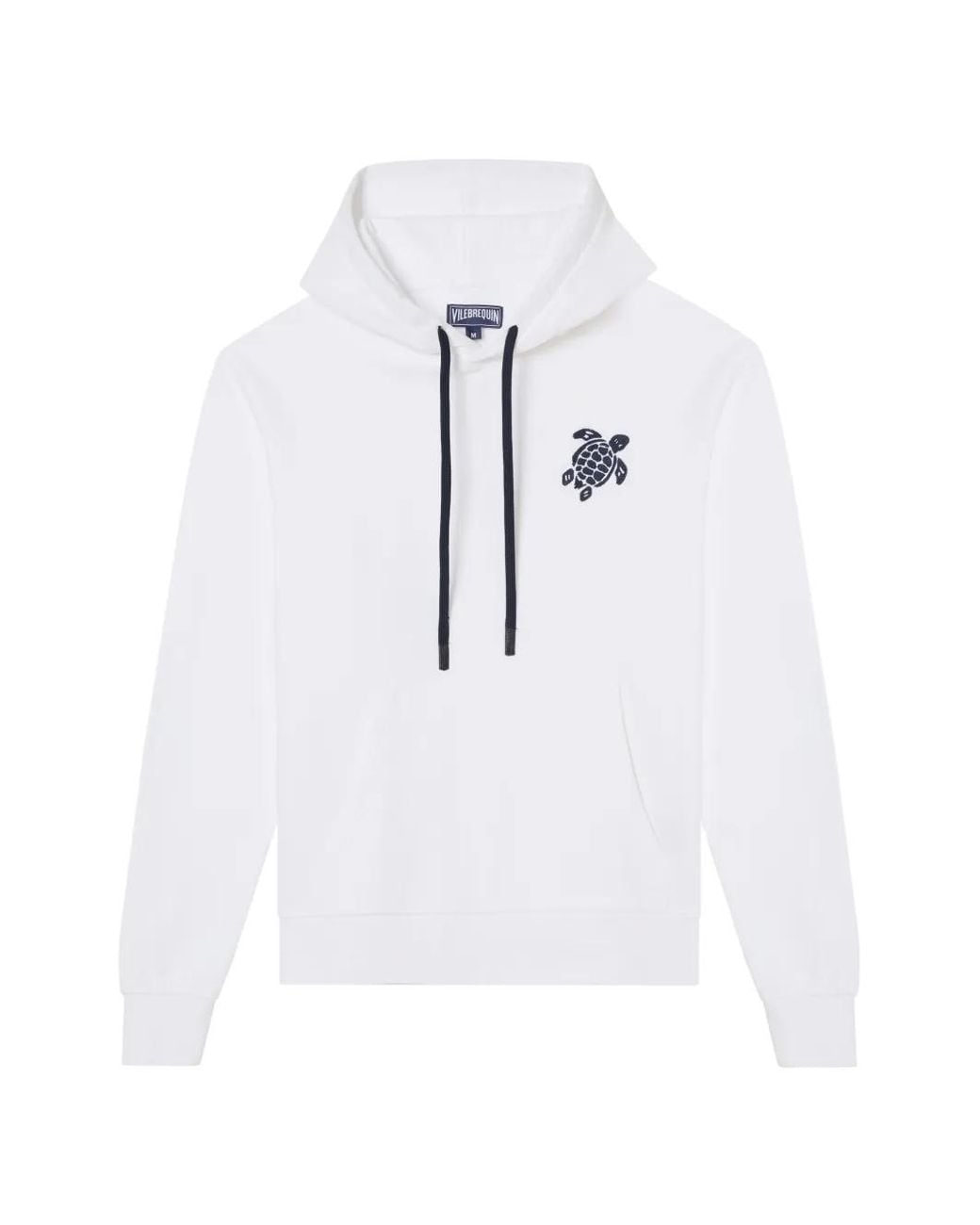Vilebrequin White Turtle-Embroidered Hoodie for men