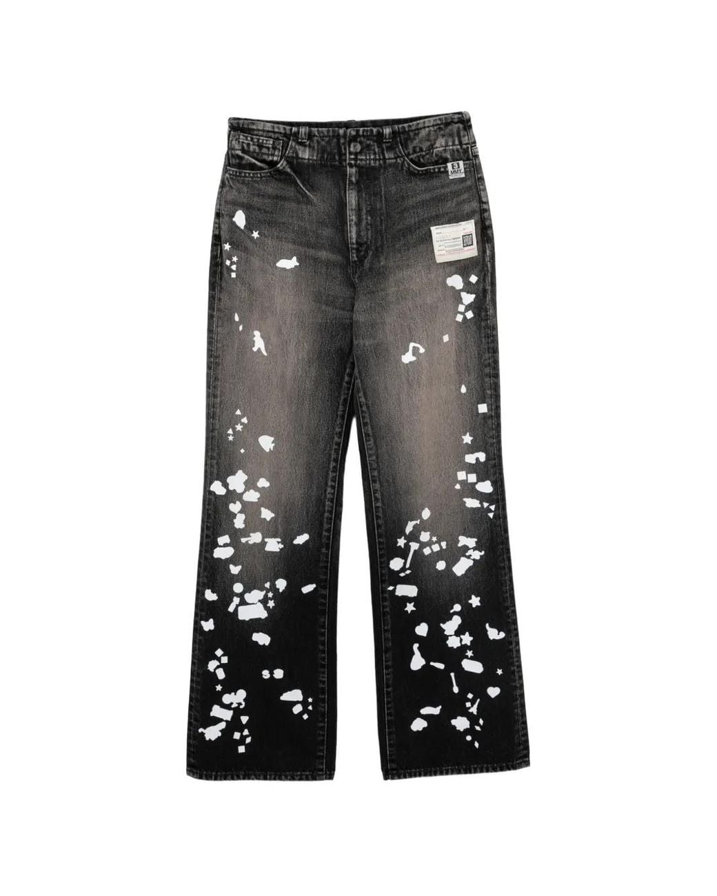 Maison Mihara Yasuhiro Gray Layered-Detail Jeans