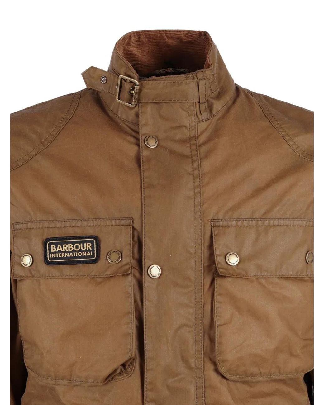 Barbour Brown Waxed Pocket Jacket for men