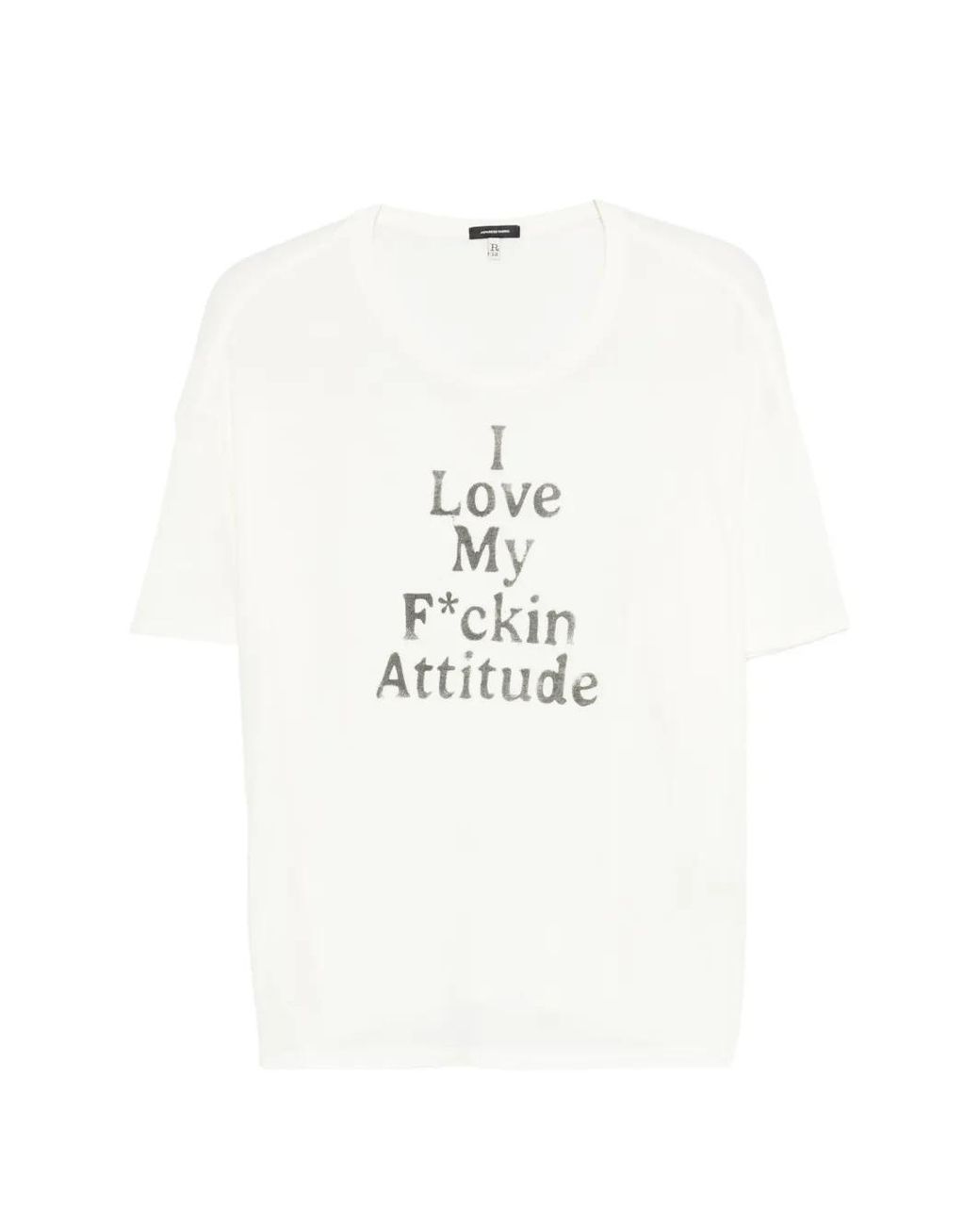 R13 White Graphic T-Shirt for men