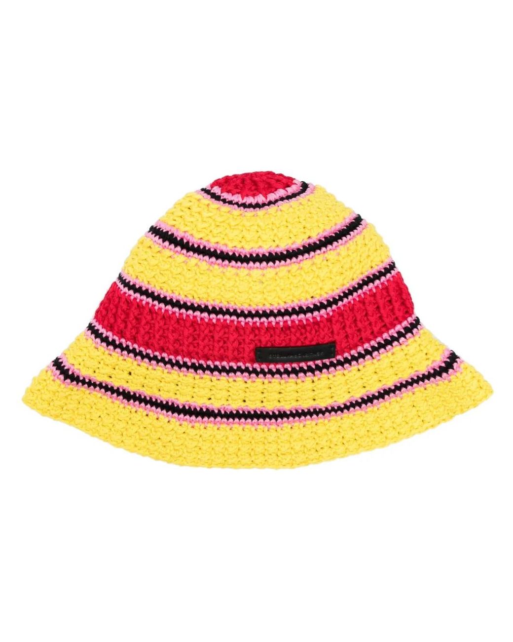 Stella McCartney Gray Cotton Crochet Bucket Hat