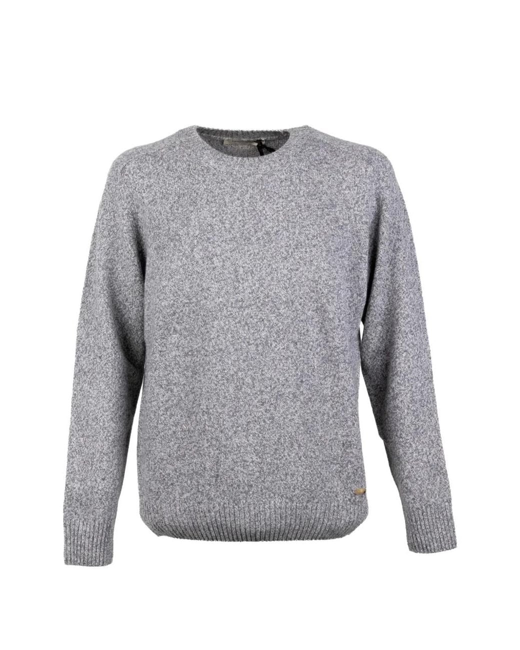 Brooksfield Gray Pull En Effet Mélangé À Col Rond for men