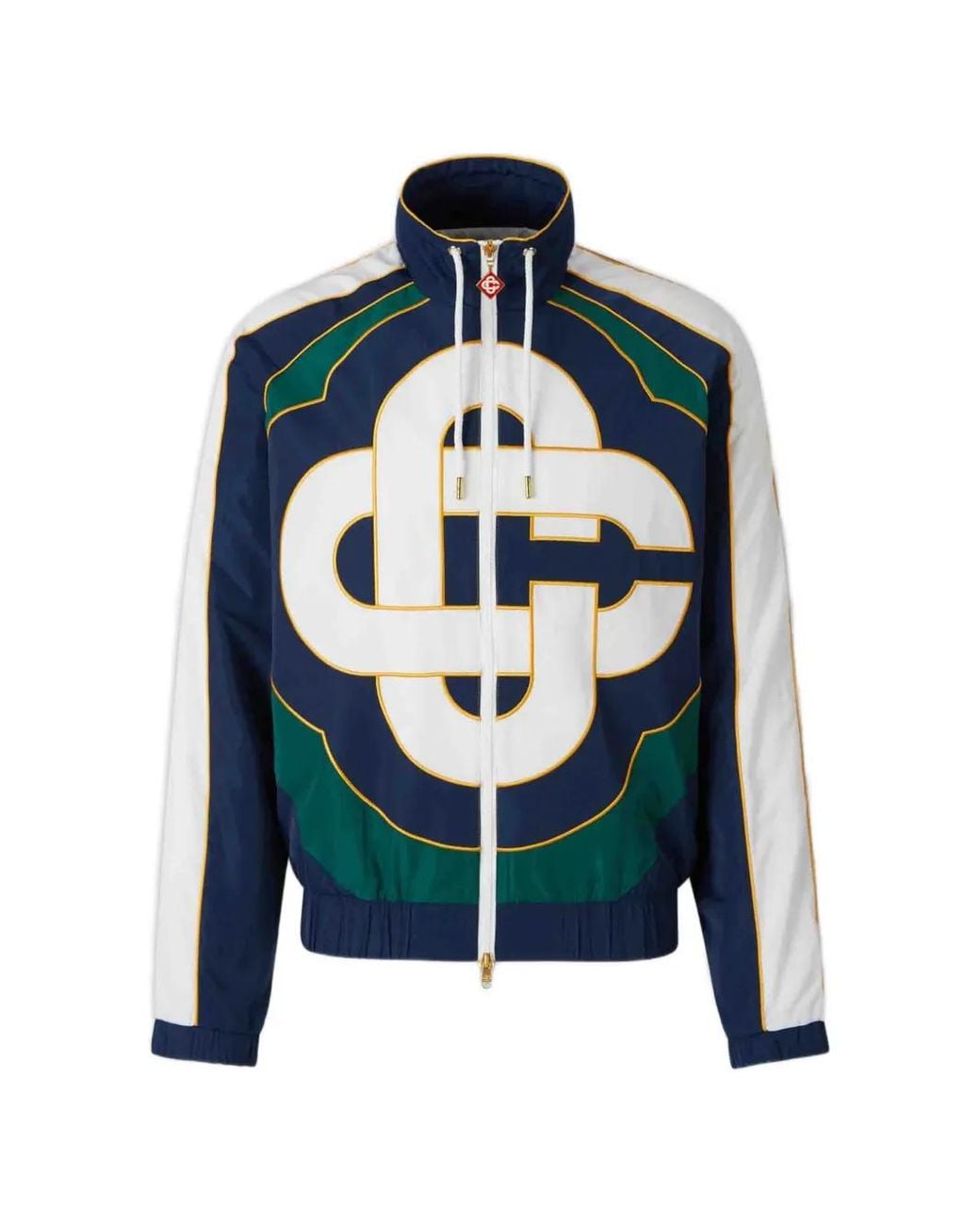 Casablanca Blue Check Applique Windbreaker Jacket for men