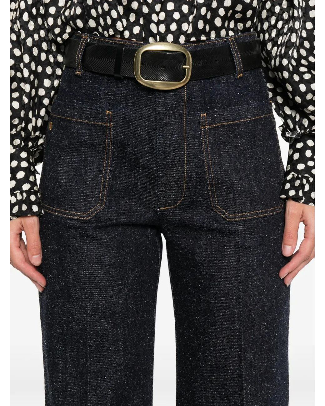 Victoria Beckham Blue Alina Pocket Jeans