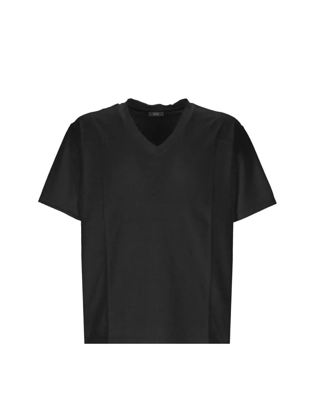 Hōsio Black V-Neck Knitted T-Shirt for men