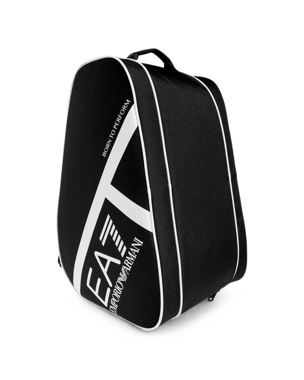 EA7 Black Logo-Print Backpack