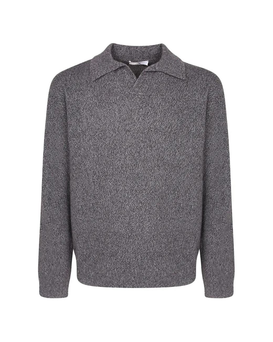 Daniele Fiesoli Gray Marl-Knit Sweater for men
