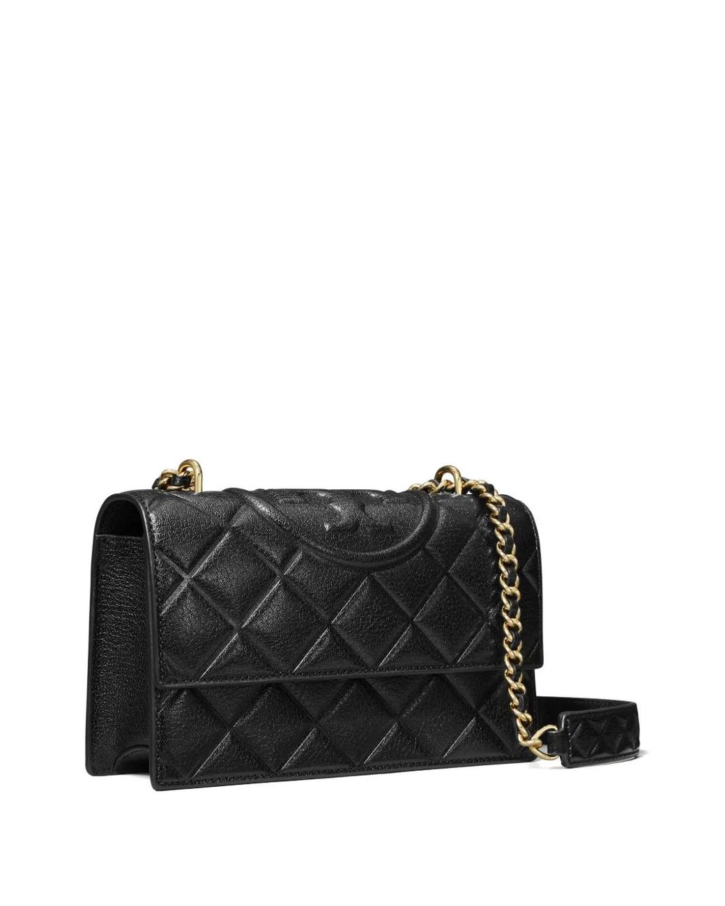 Tory Burch Black Fleming Small Leather Crossbody Bag