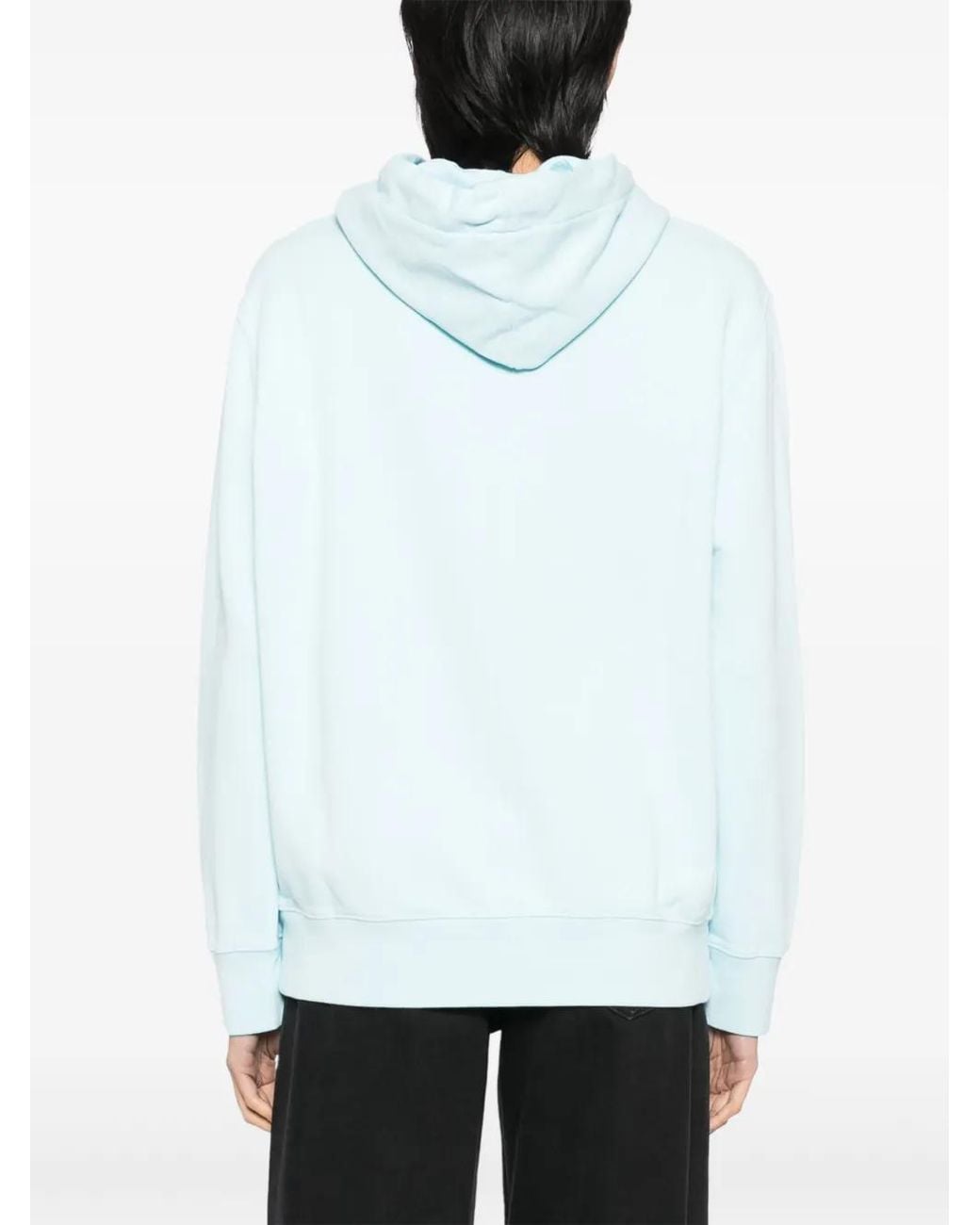 Lanvin Blue Logo Print Hoodie