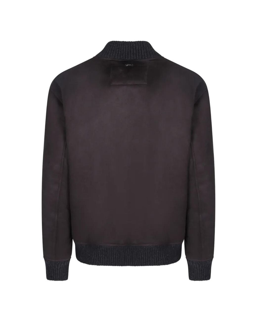 Herno Blue Ribbed-Trim Bomber Jacket for men