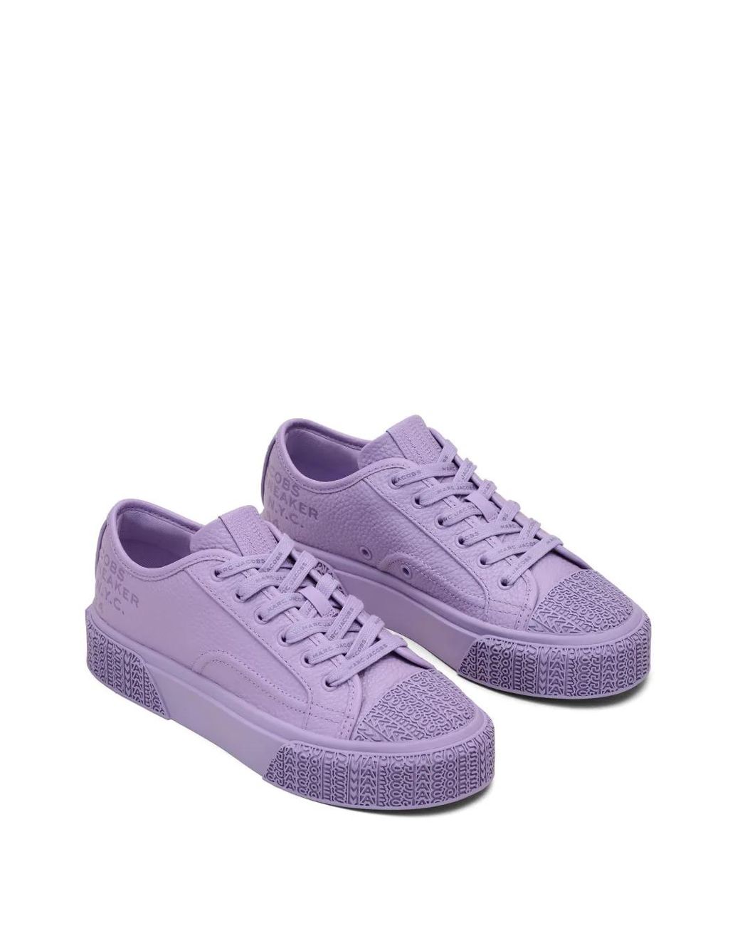 Marc Jacobs The Leather Sneakers in Purple | Lyst
