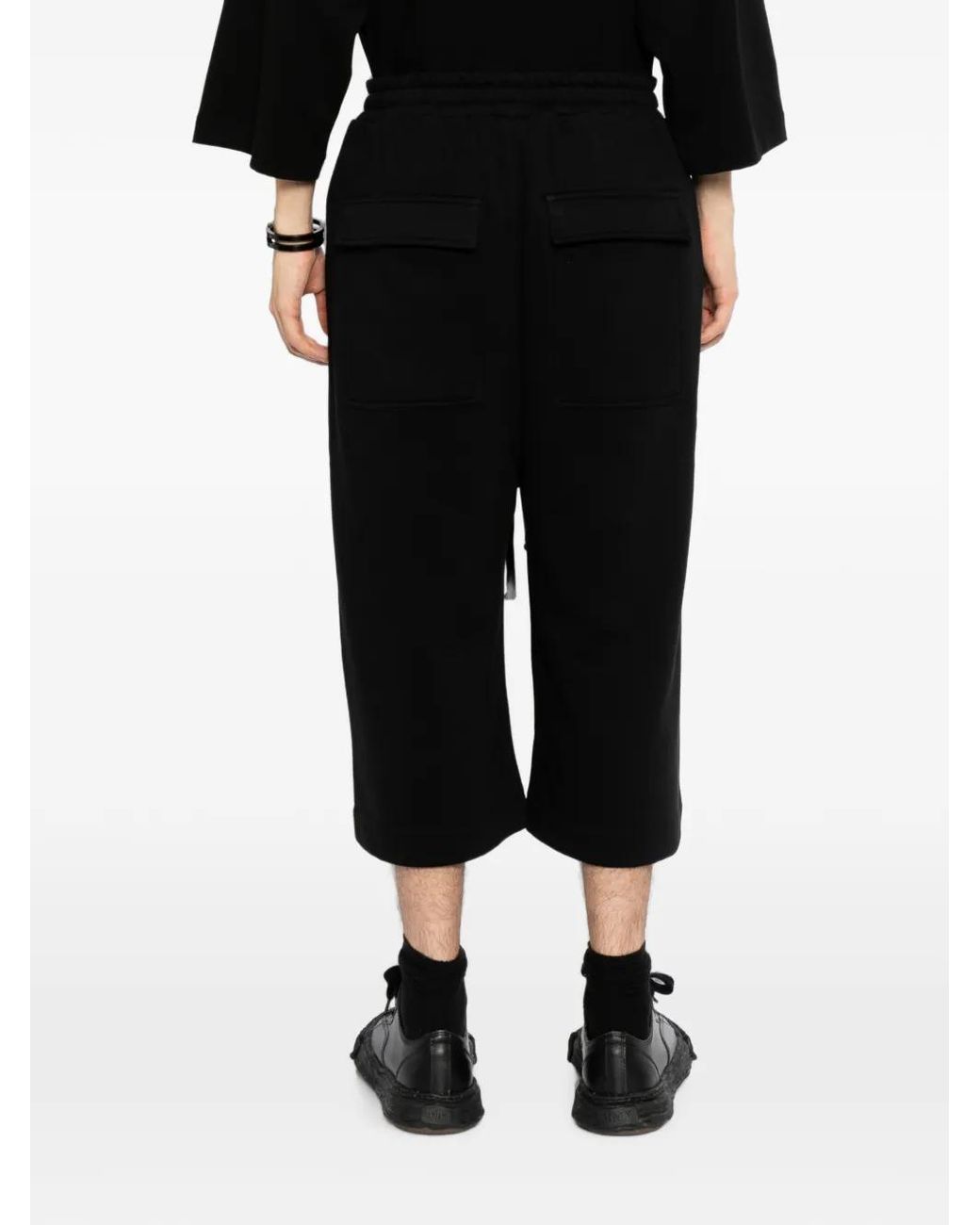 Thom Krom Black Drawstring Wide-Leg Track Pants for men