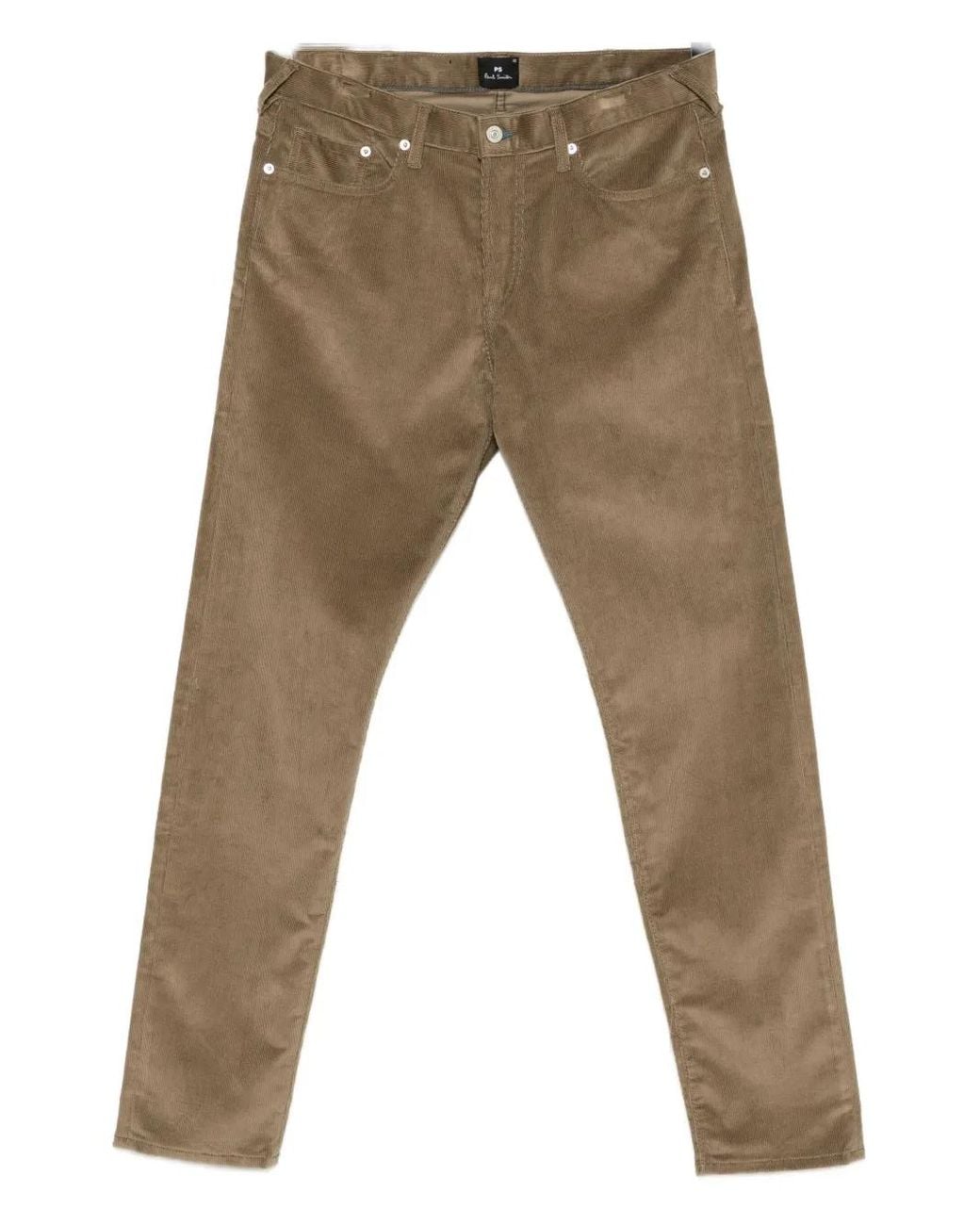 Paul Smith Natural Corduroy Tapered Trousers for men