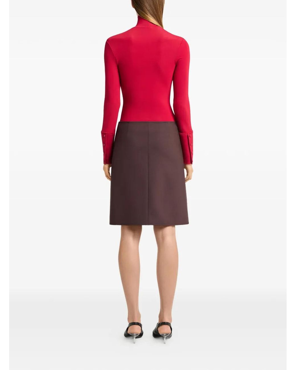 Courreges Red High-Neck Sweater