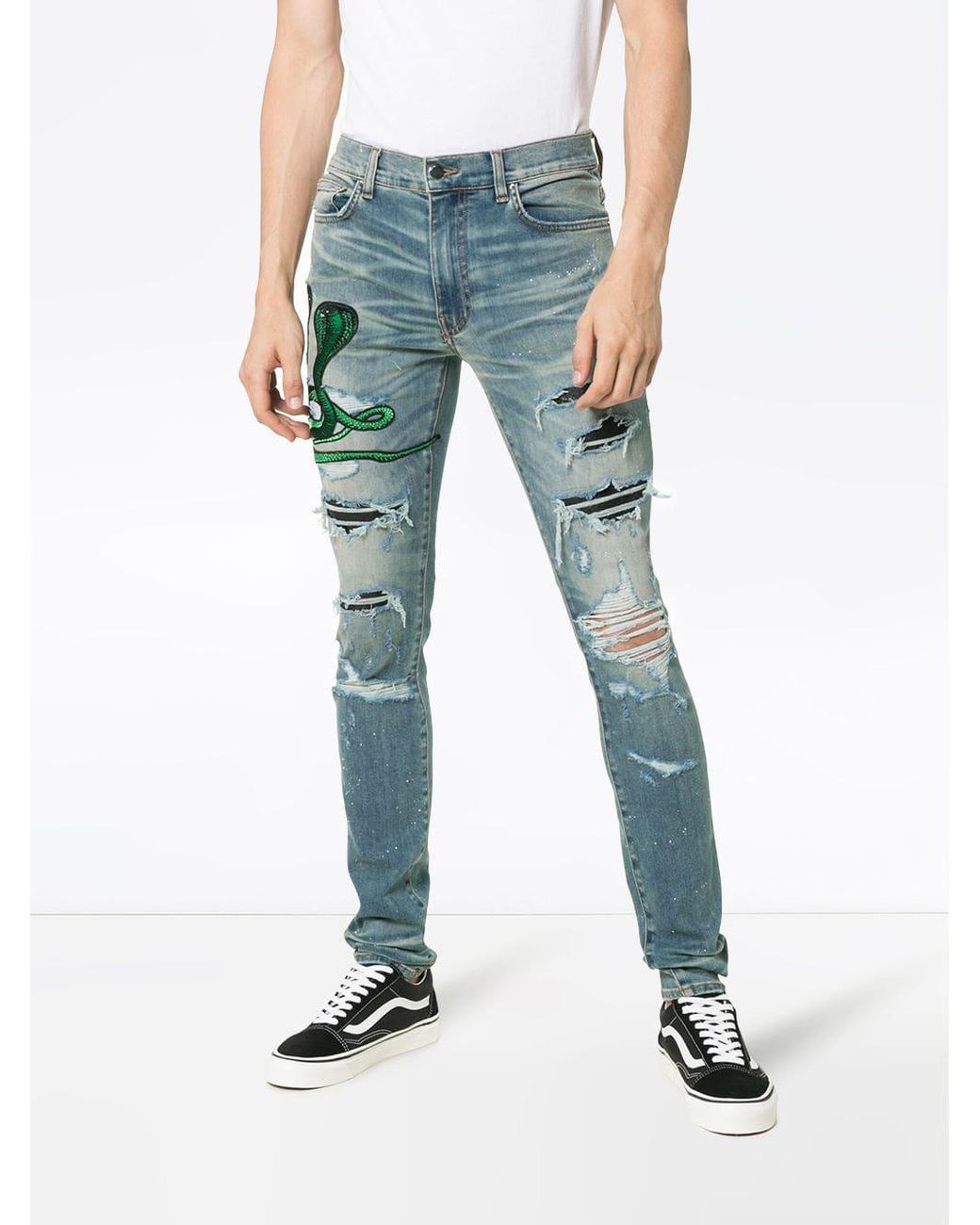 Amiri jeans snake sales