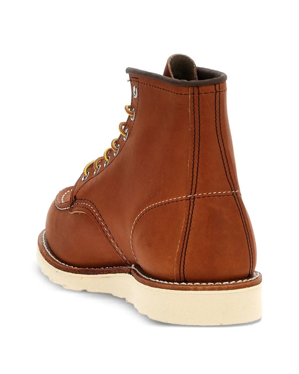 Red Wing Brown Classic Moc Leather Boots for men
