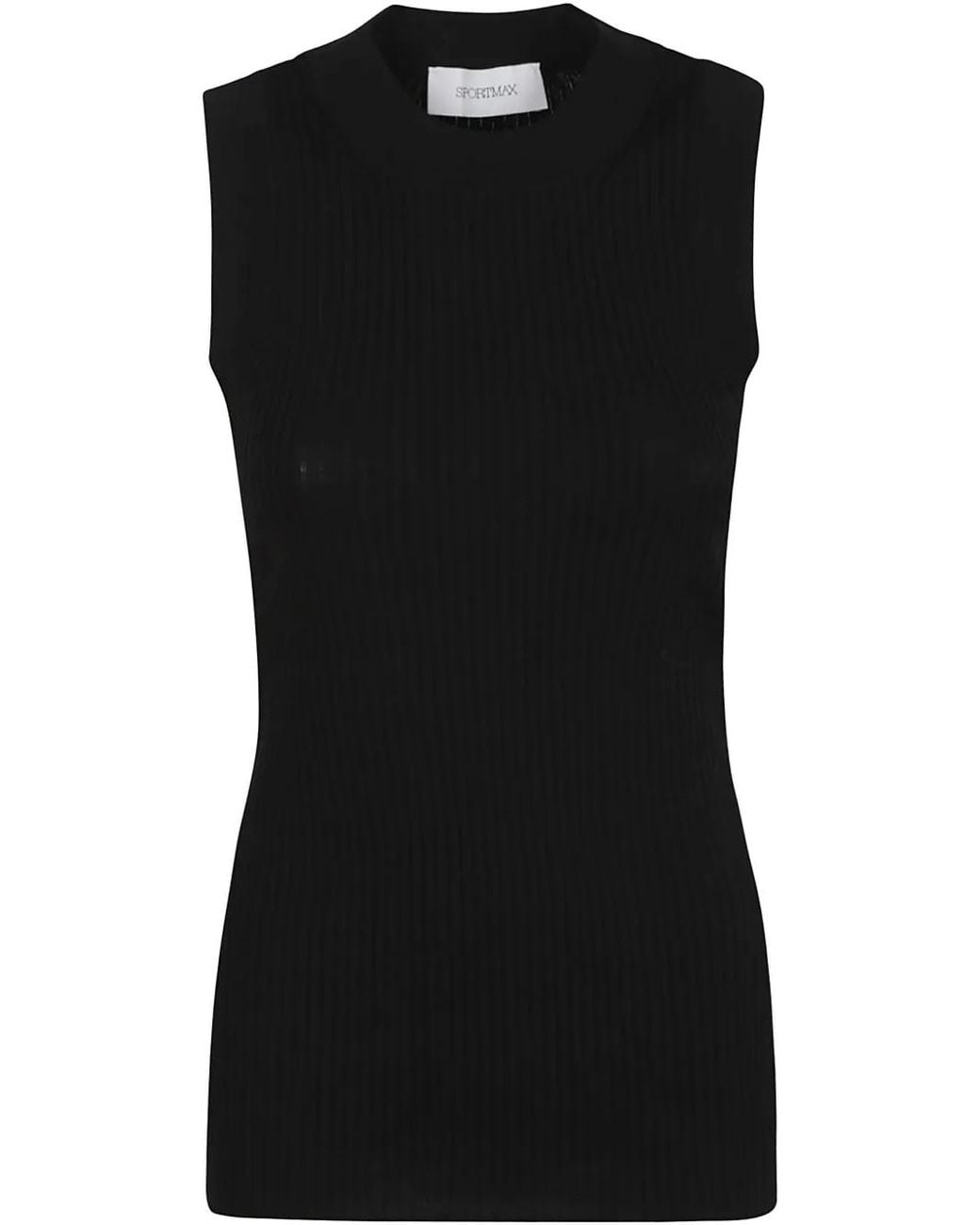 Sportmax Jersey Top in het Black
