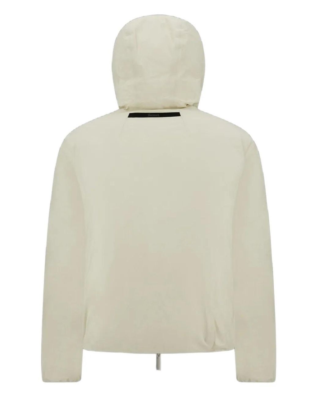 Herno White Hooded Flap-Pocket Jacket