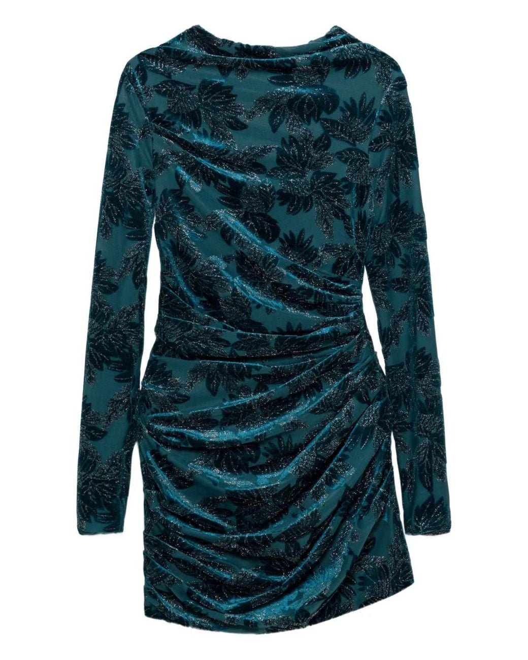 Jonathan Simkhai Green Vallyn Floral-Pattern Textured Mini Dress