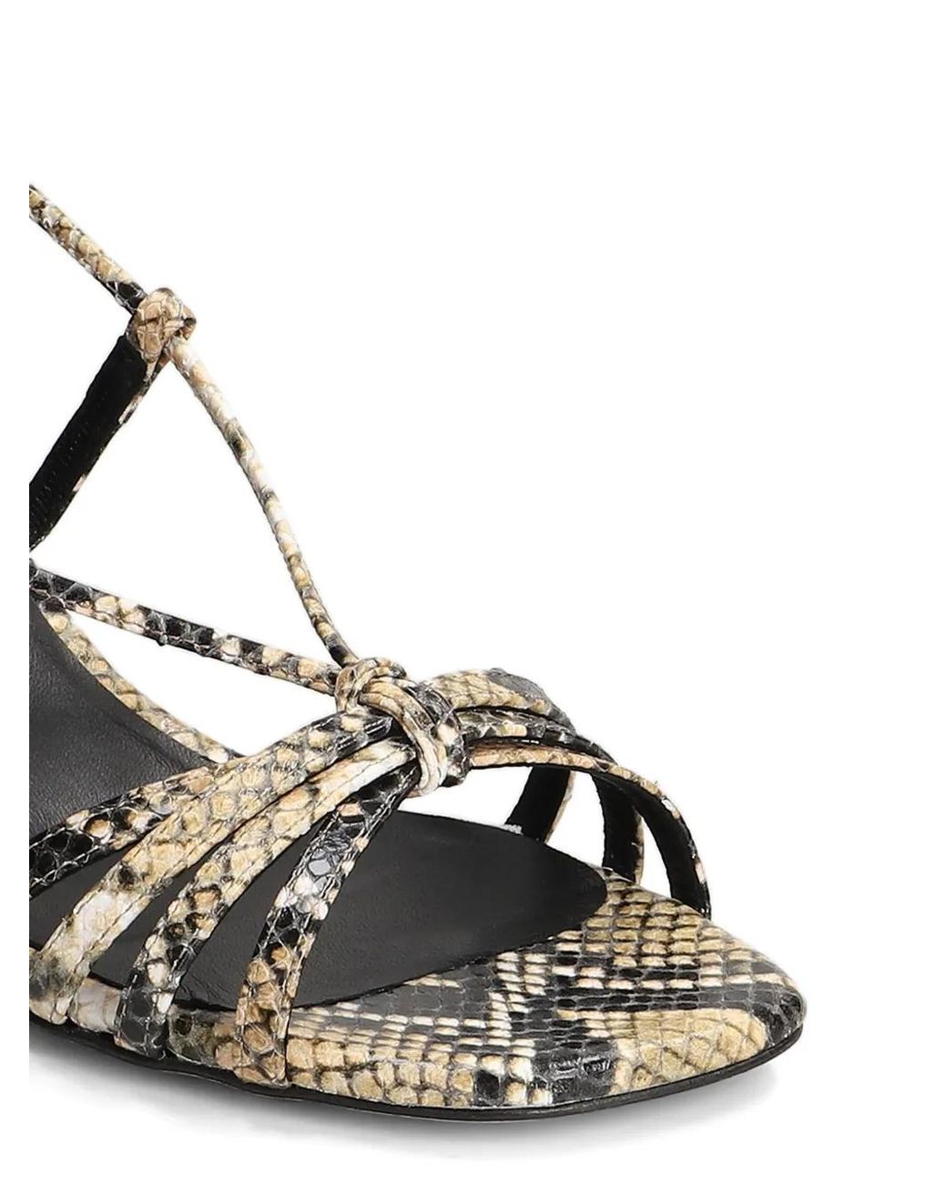 Julie Dee White Riemchensandalen Mit Python-Print