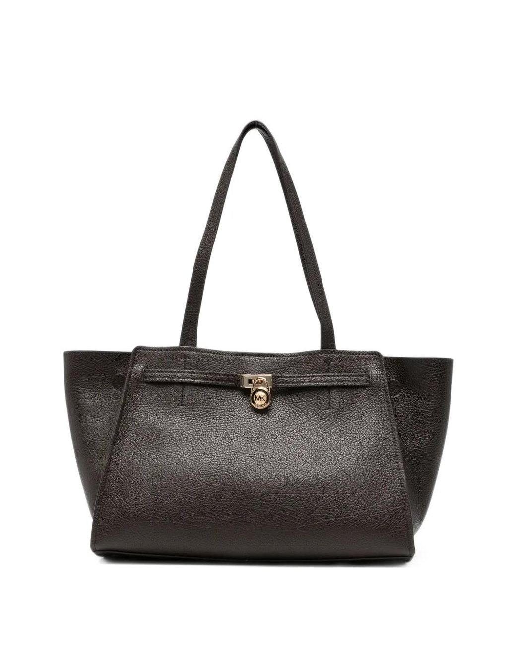 MICHAEL Michael Kors Black Hamilton Logo-Plaque Tote Bag
