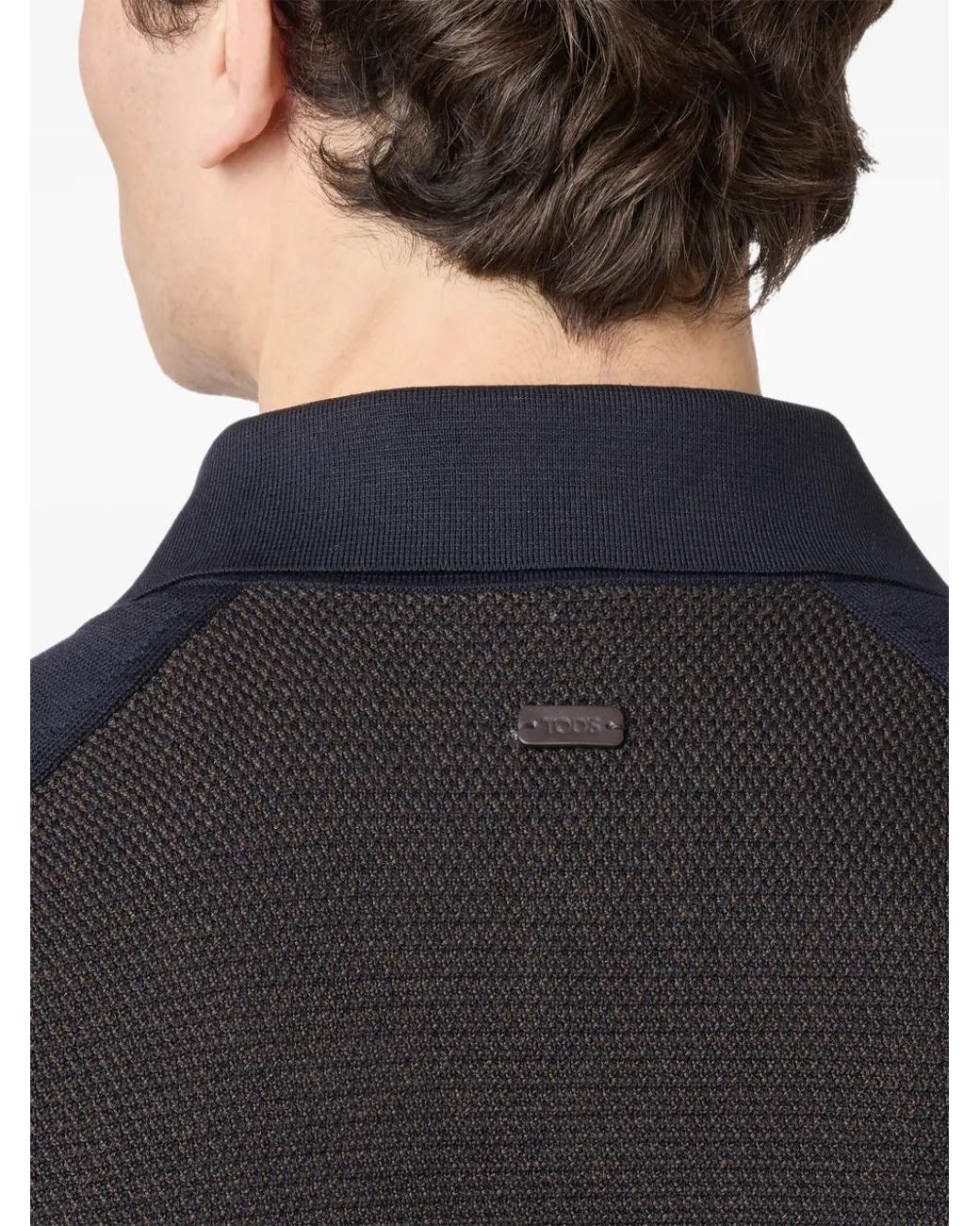 Tod's Black Silk Blend Polo Shirt for men
