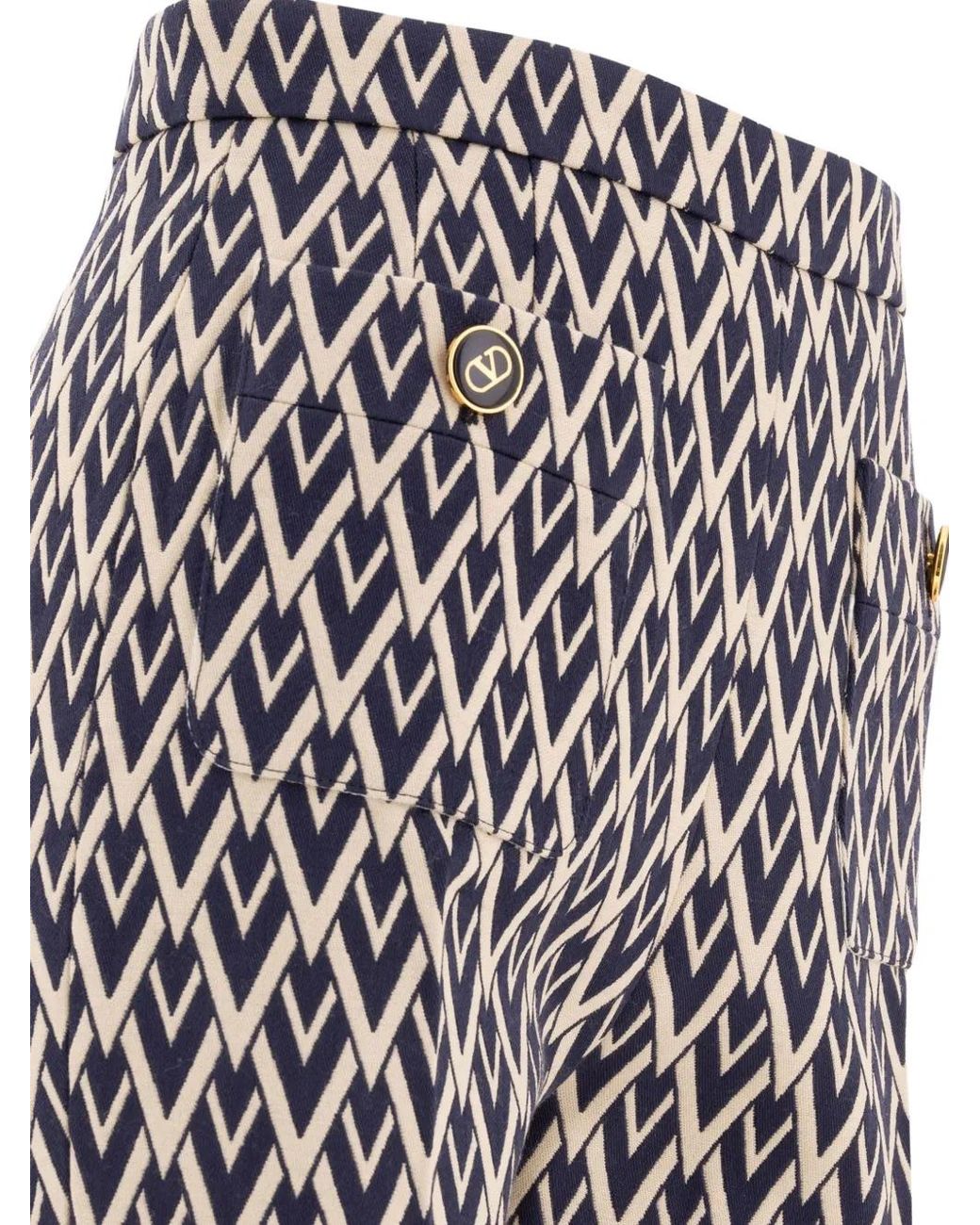 Valentino Garavani Gray Toute La V Jacquard Trousers
