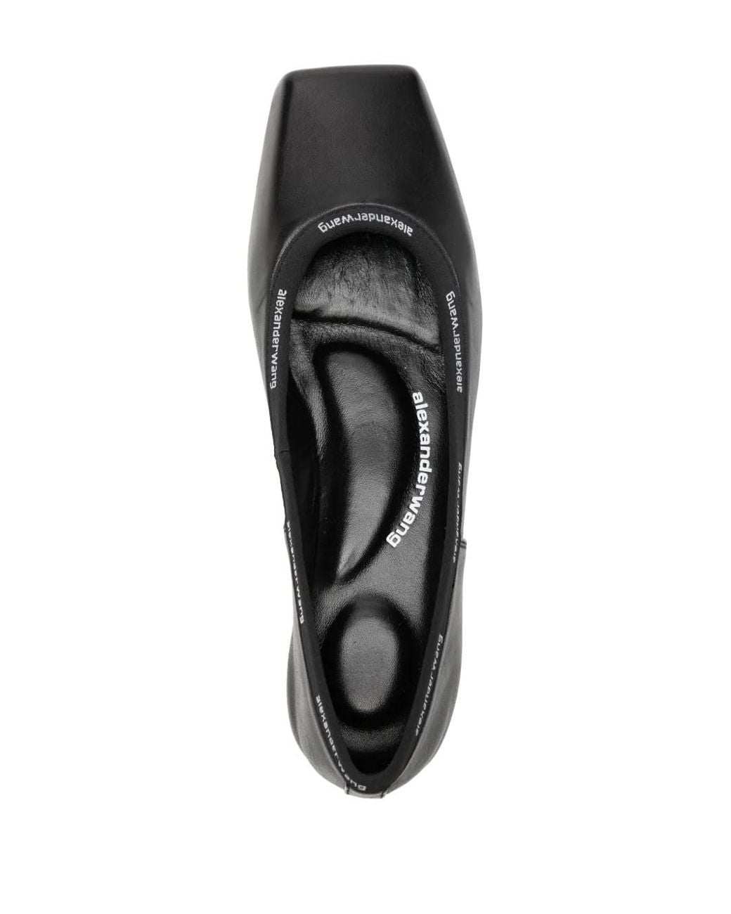 Alexander Wang Black Logo Binding Billie Flat