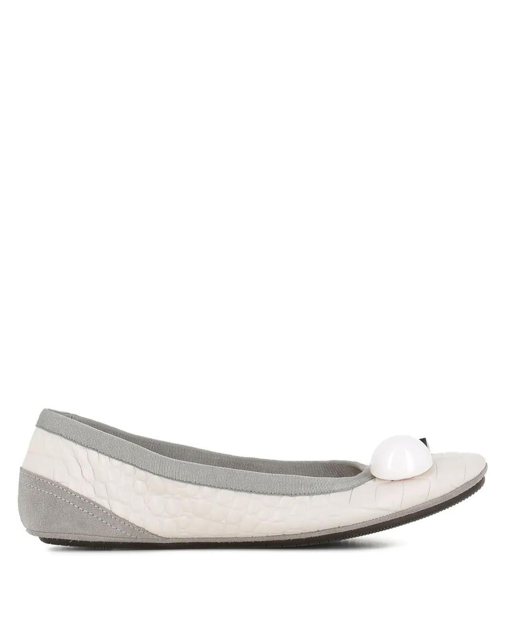Dove Nuotano Gli Squali White Becky Ballerina Shoes