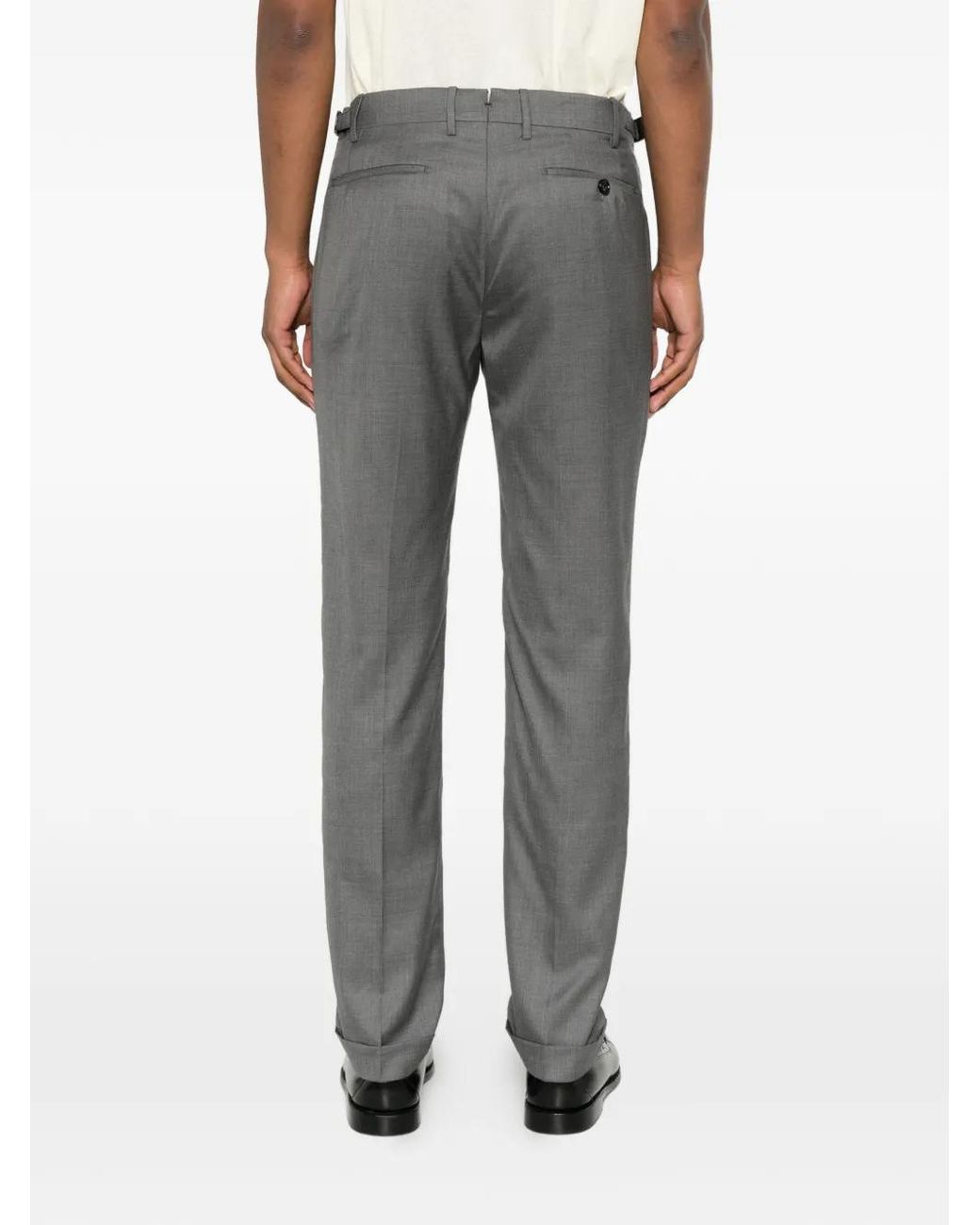 Berwich Gray Pantalon De Tailleur À Détails Plissés for men