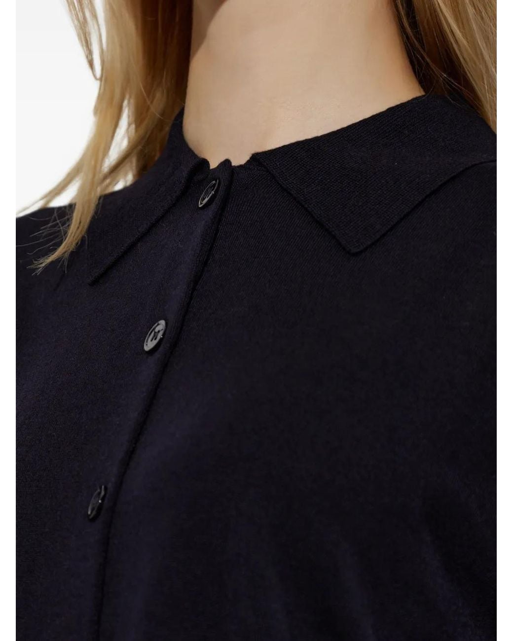 Akep Blue Button-Down Collared Cardigan