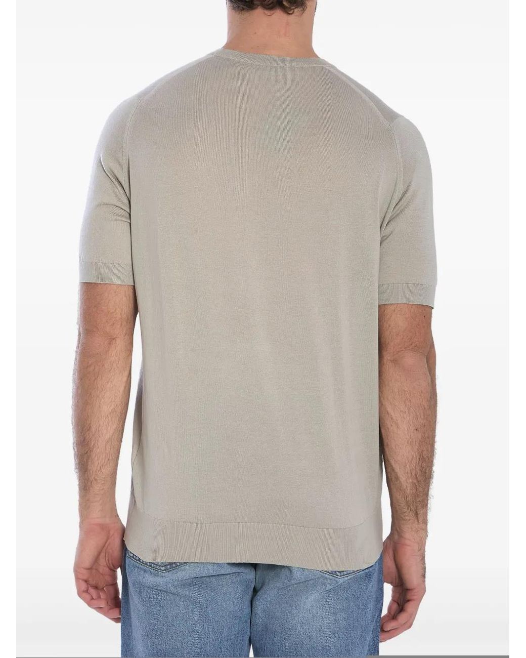 John Smedley Gray Kempton T-Shirt for men