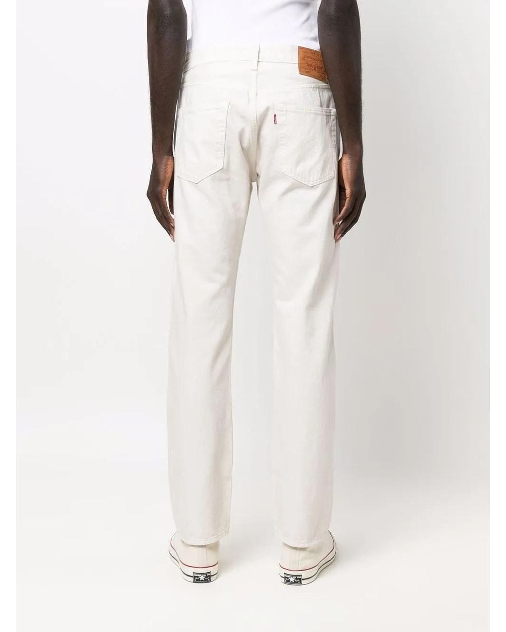 Levi's Straight Jeans in het White voor heren