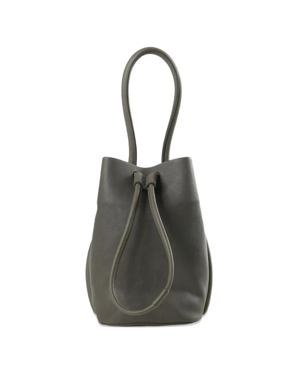 Uma Wang White Small Drawstring-Fastening Bucket Bag