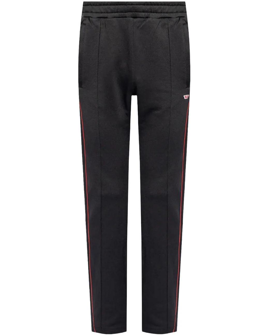 DIESEL Black P-Zamper Cotton Track Pants for men