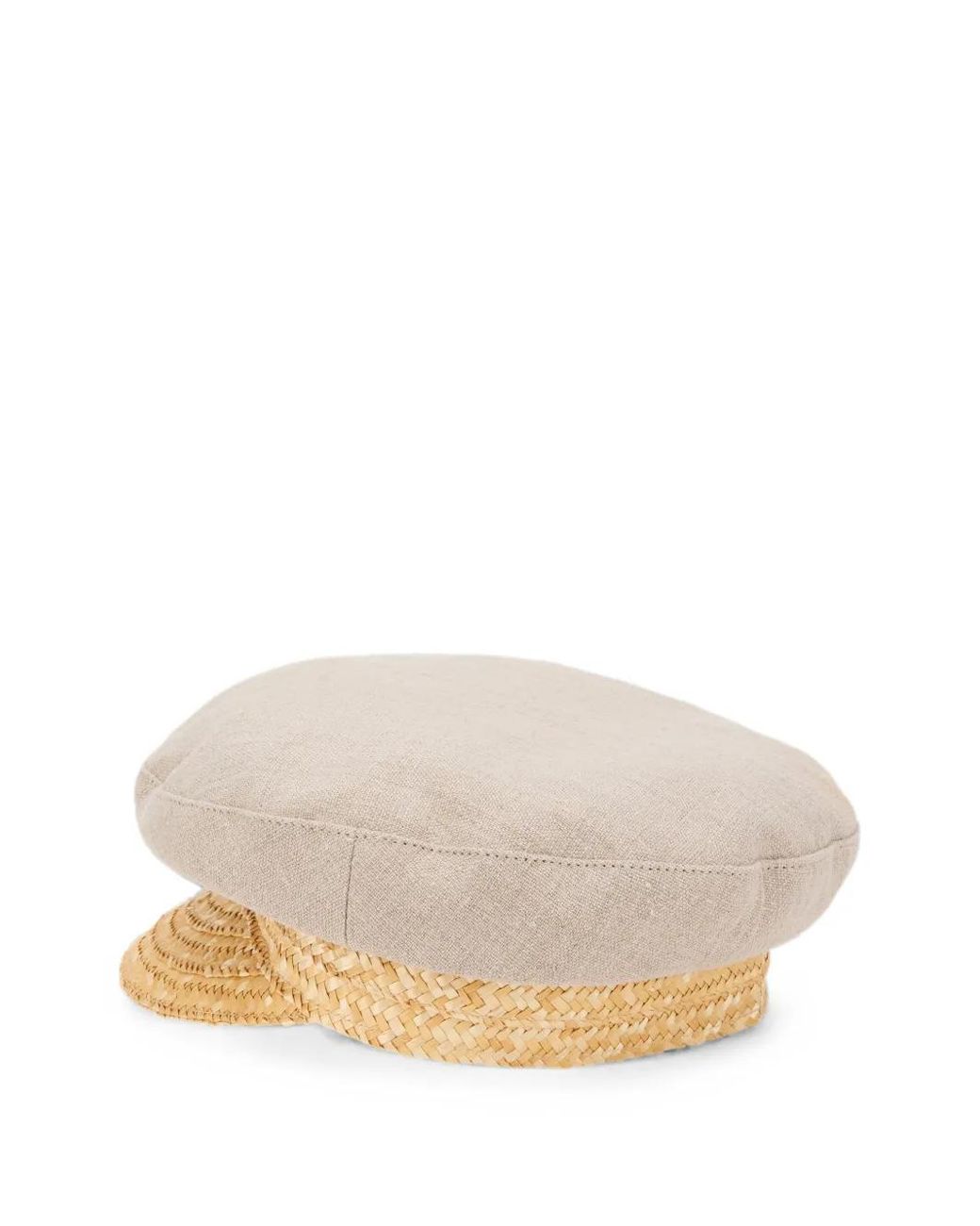 Alberta Ferretti Natural Woven-Trim Hat
