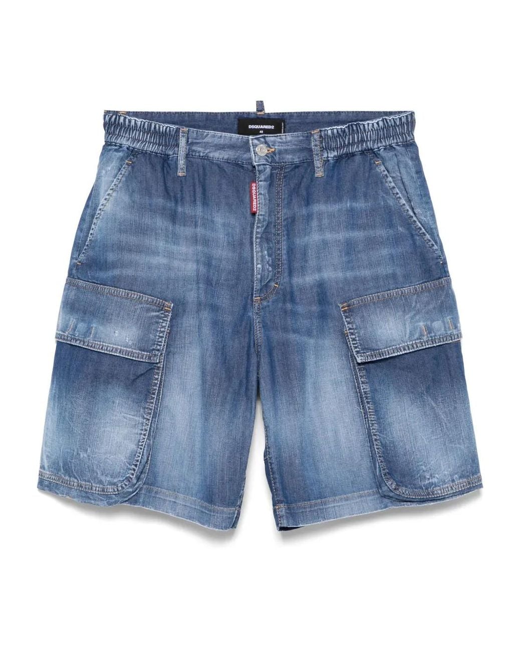 DSquared² Blue Lambskin Biker Jacket for men
