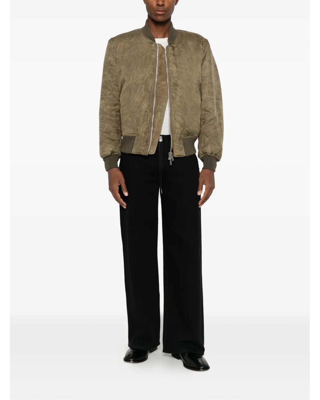 Still Here Black Drawstring Wide-Leg Jeans for men