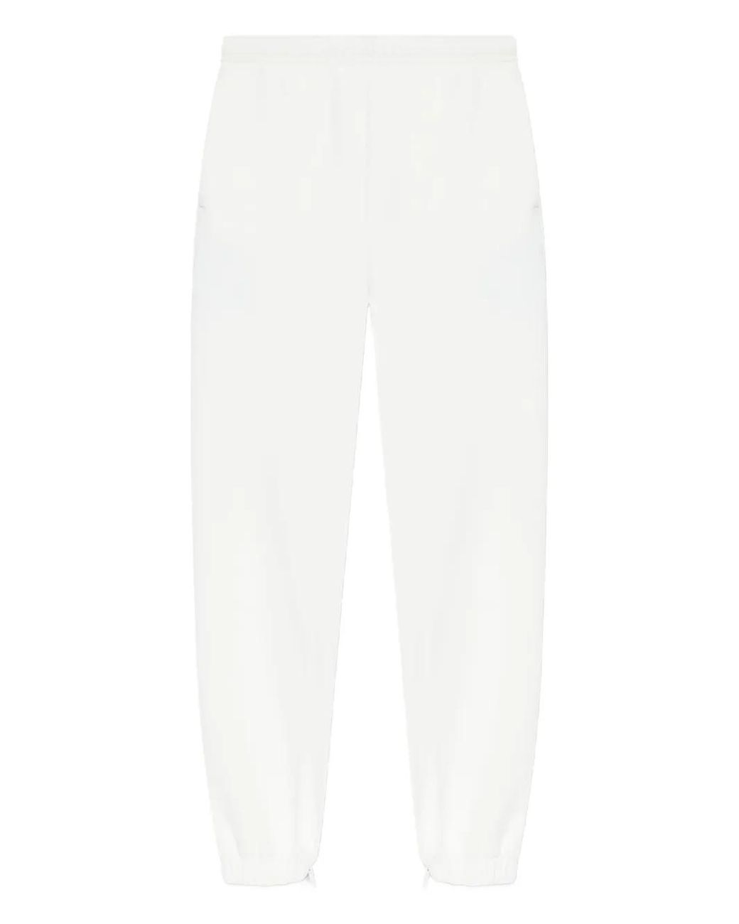 Lacoste White Elasticated-Cuff Track Pants