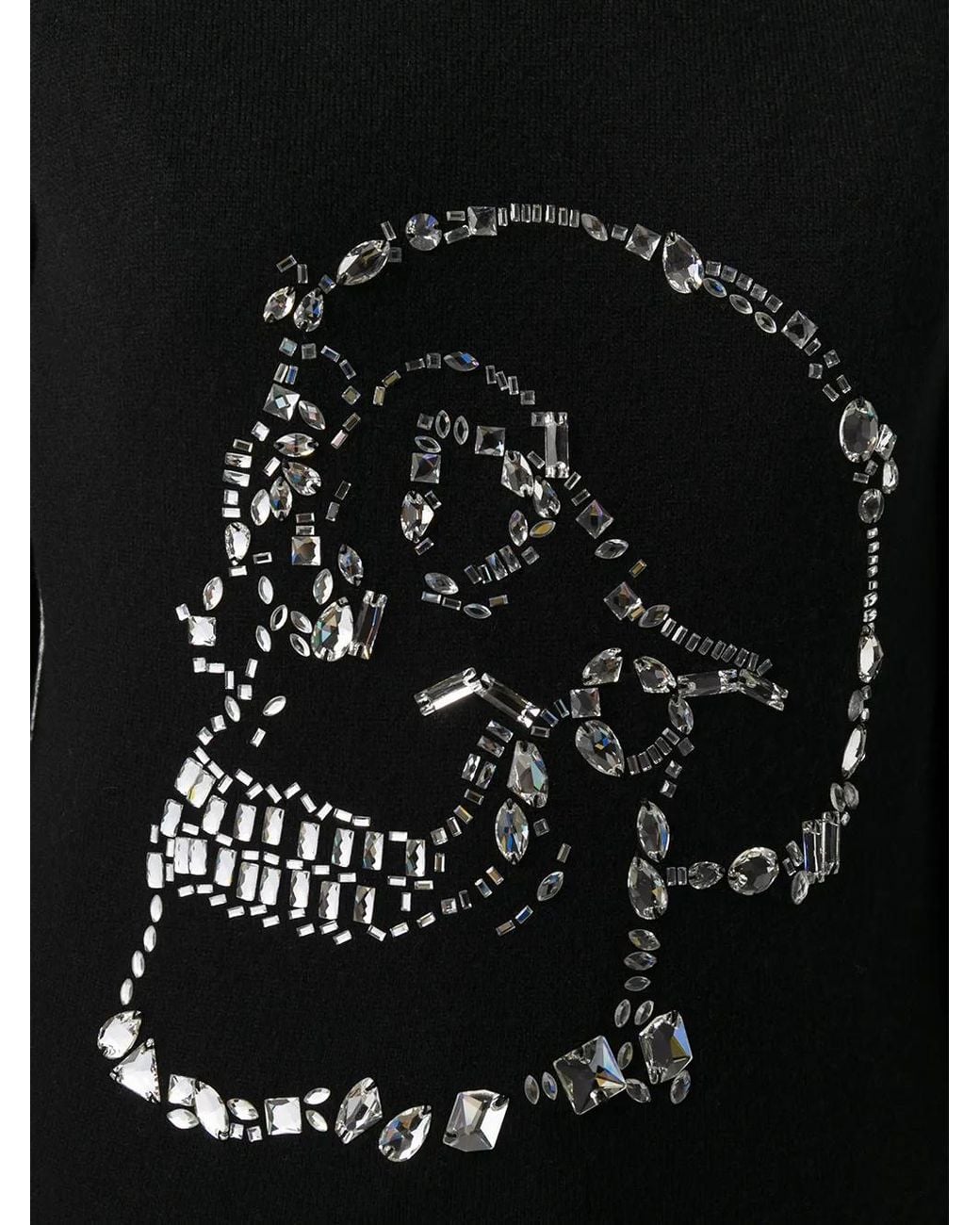 Philipp Plein Black Embellished Skull Jumper