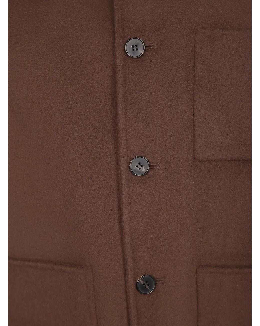 Amaranto Brown Buttoned Patch-Pocket Shirt for men