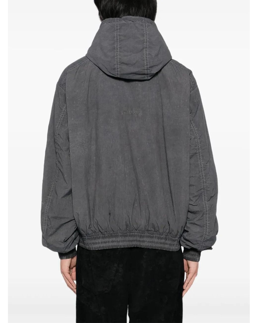 Izzue Gray Logo-Embroidered Jacket for men